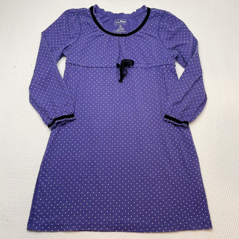 L.L. Bean Velvet Trim Dress